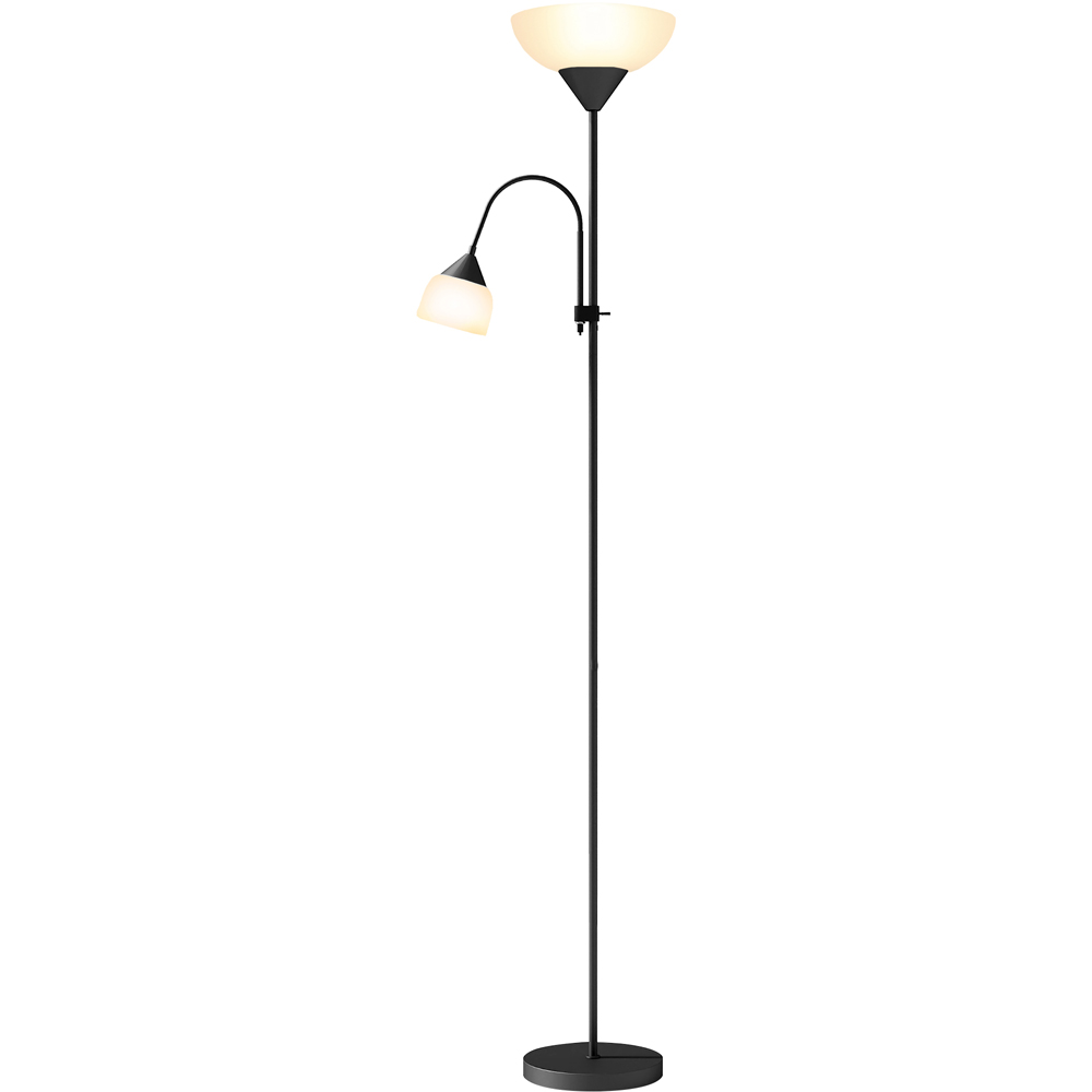 HOMCOM 2 Way Mother Child Floor Lamp with 2 Switches and Round Base Image 1