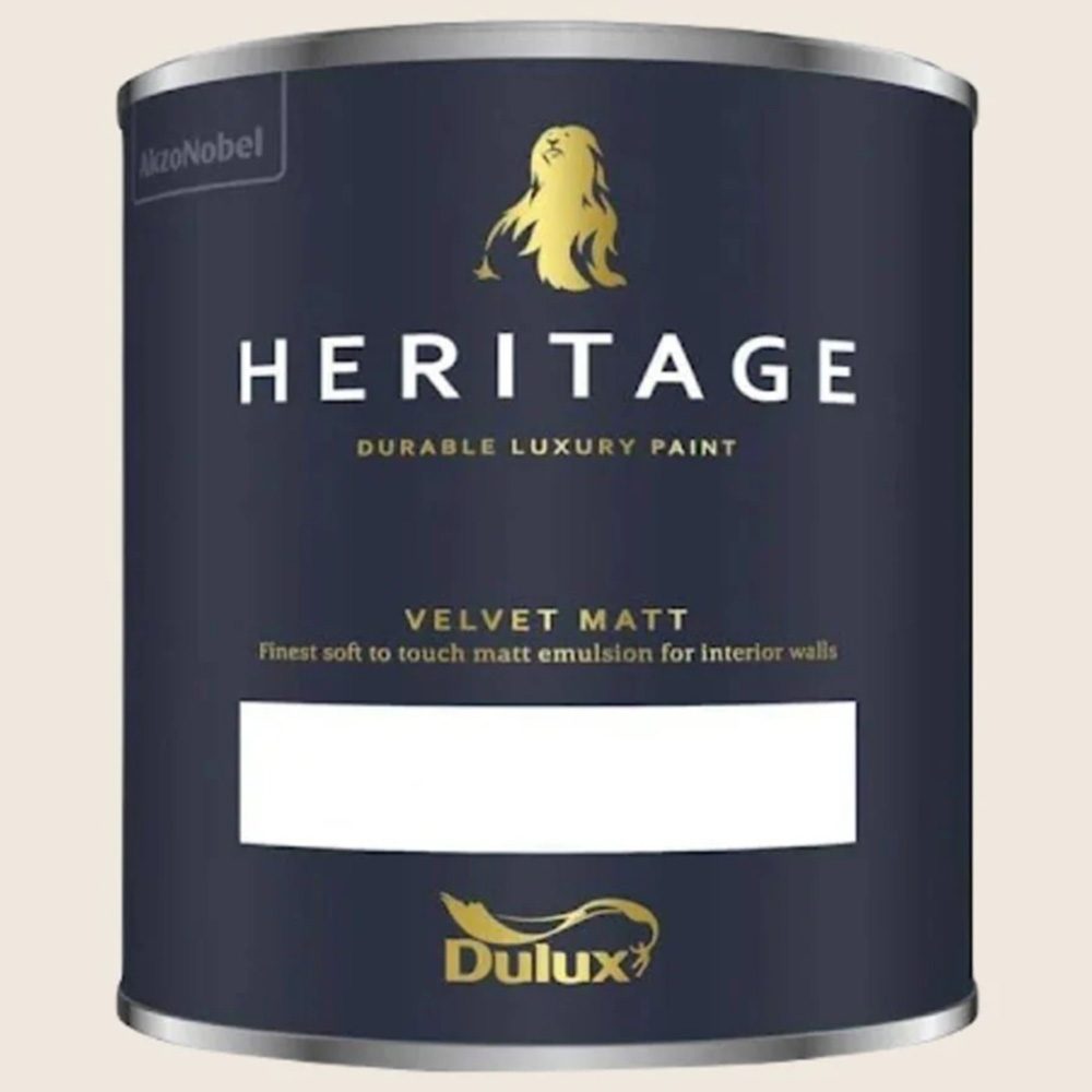 Dulux Heritage Walls and Ceilings Grecian White Velvet Matt Emulsion Paint 1L Image 2