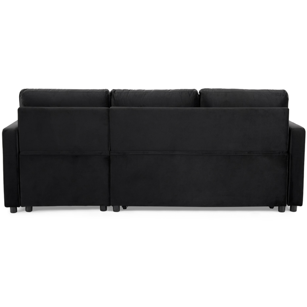 Home Detail Dorset Small Double Sleeper Black Velvet Pull Out Sofa Bed ...
