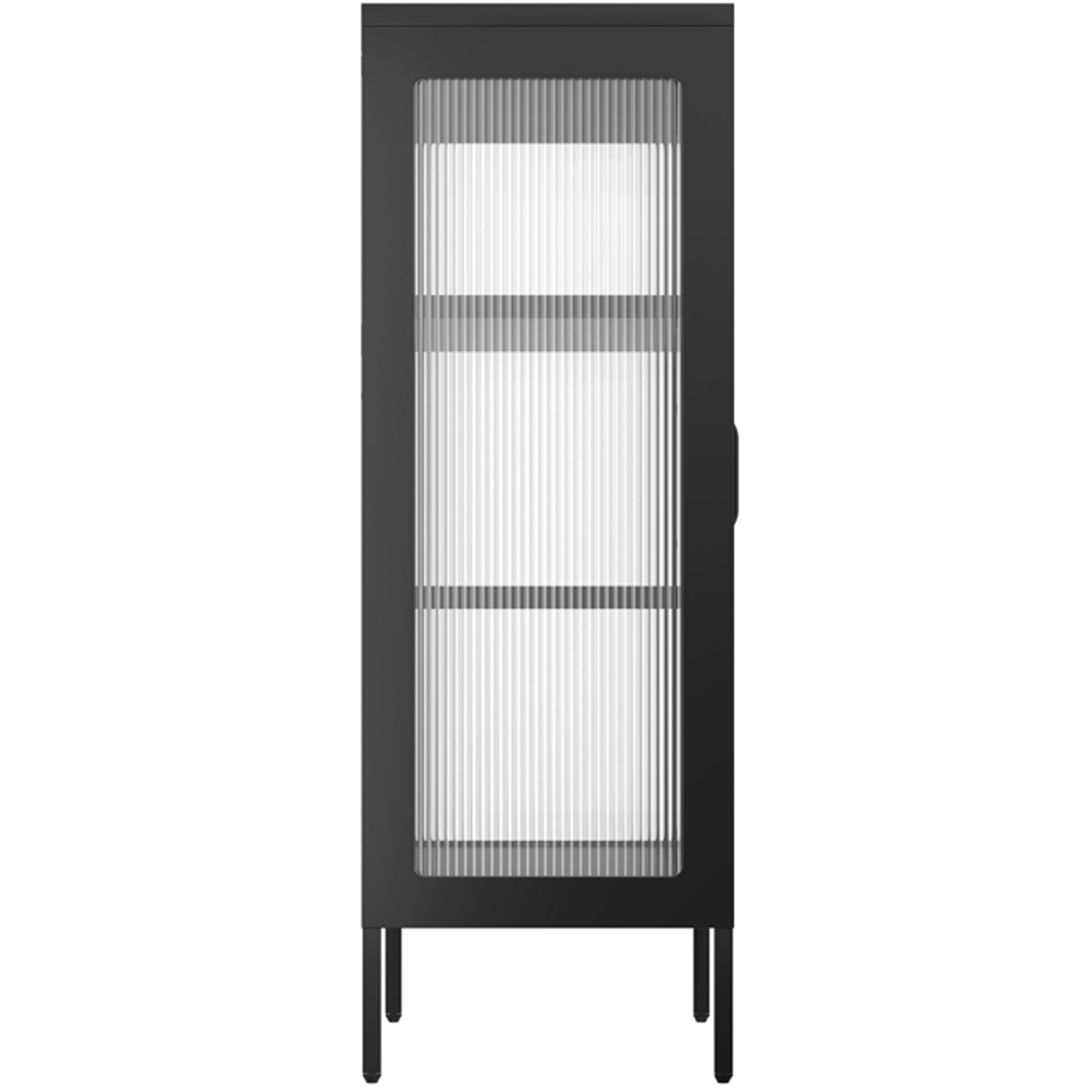 LPD Home Marsh 2 Door Black Glass Display Cabinet Image 4
