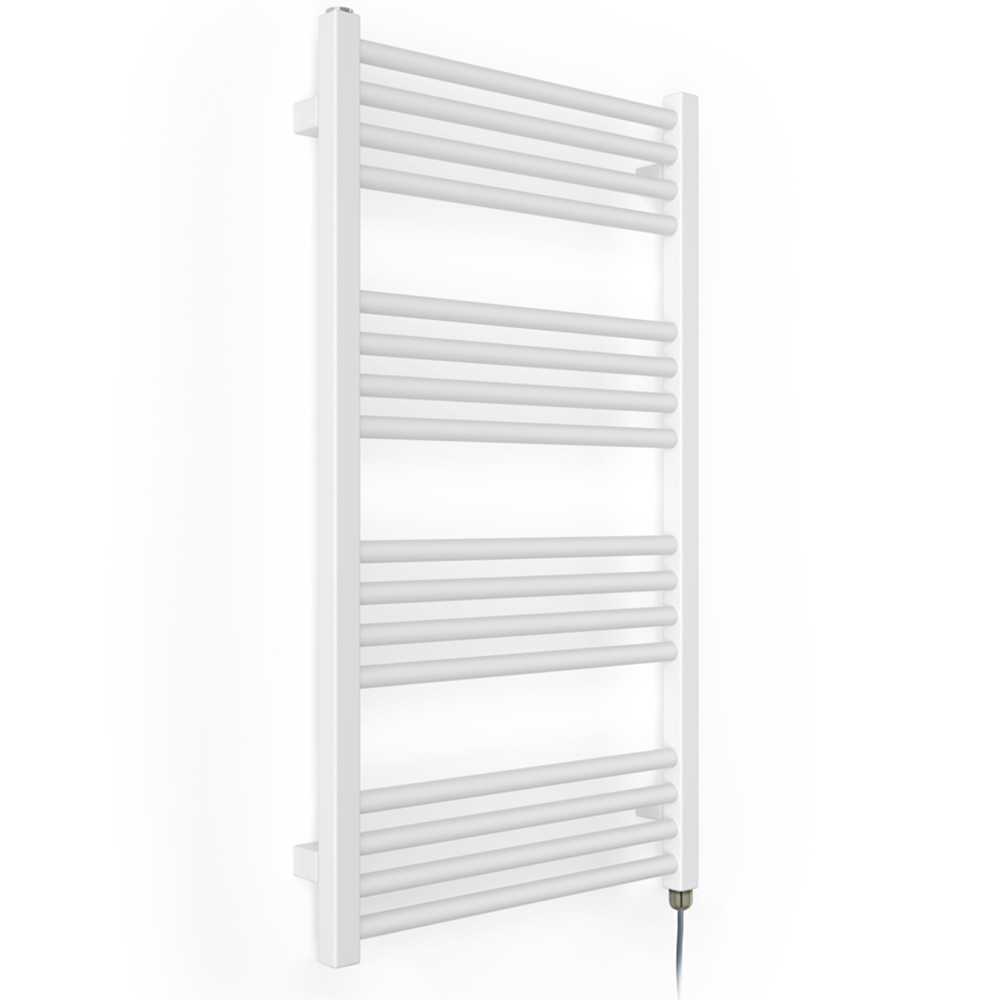 Terma Fiona E Soft Matt White Electric Towel Rail 900 x 500mm Image 3