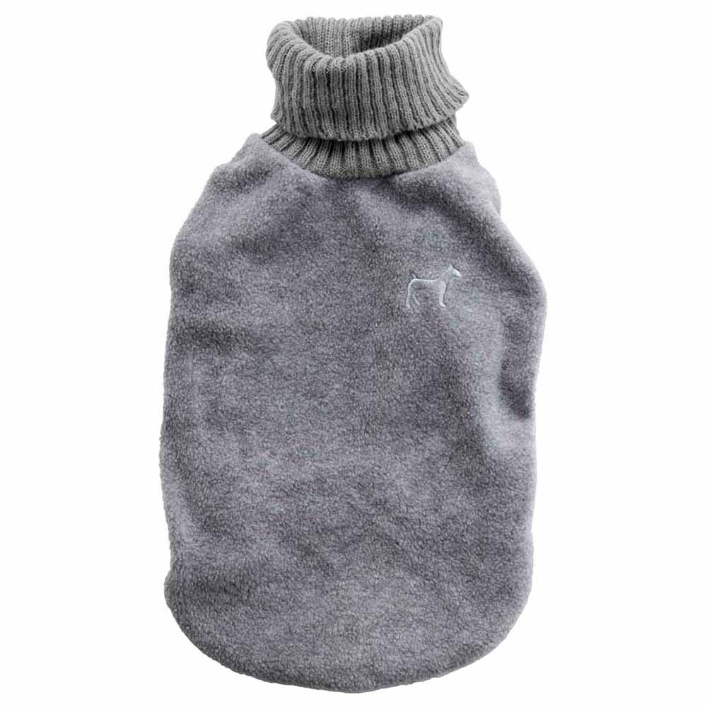 House Of Paws Medium Fleece and Knit Grey Dog Jumper Image 1