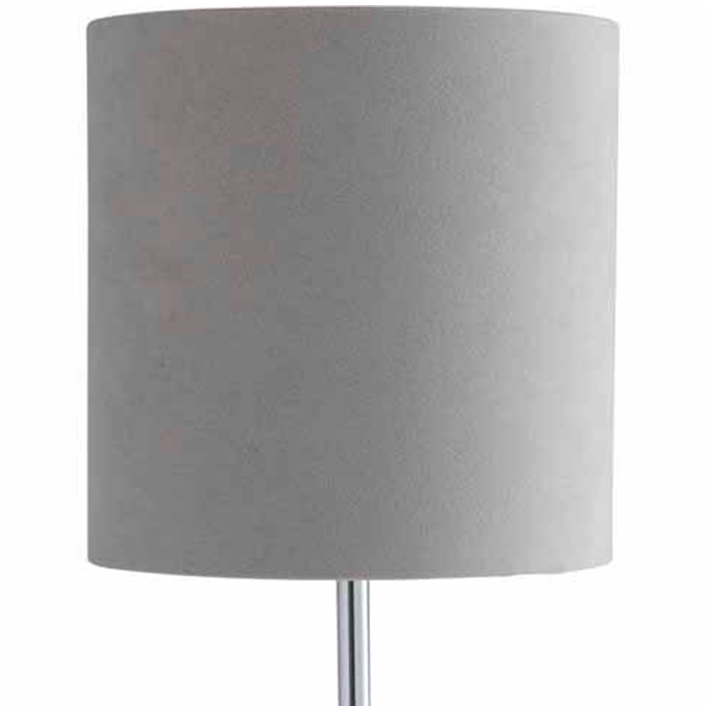 Wilko Grey Silver Velvet Table Lamp Image 3