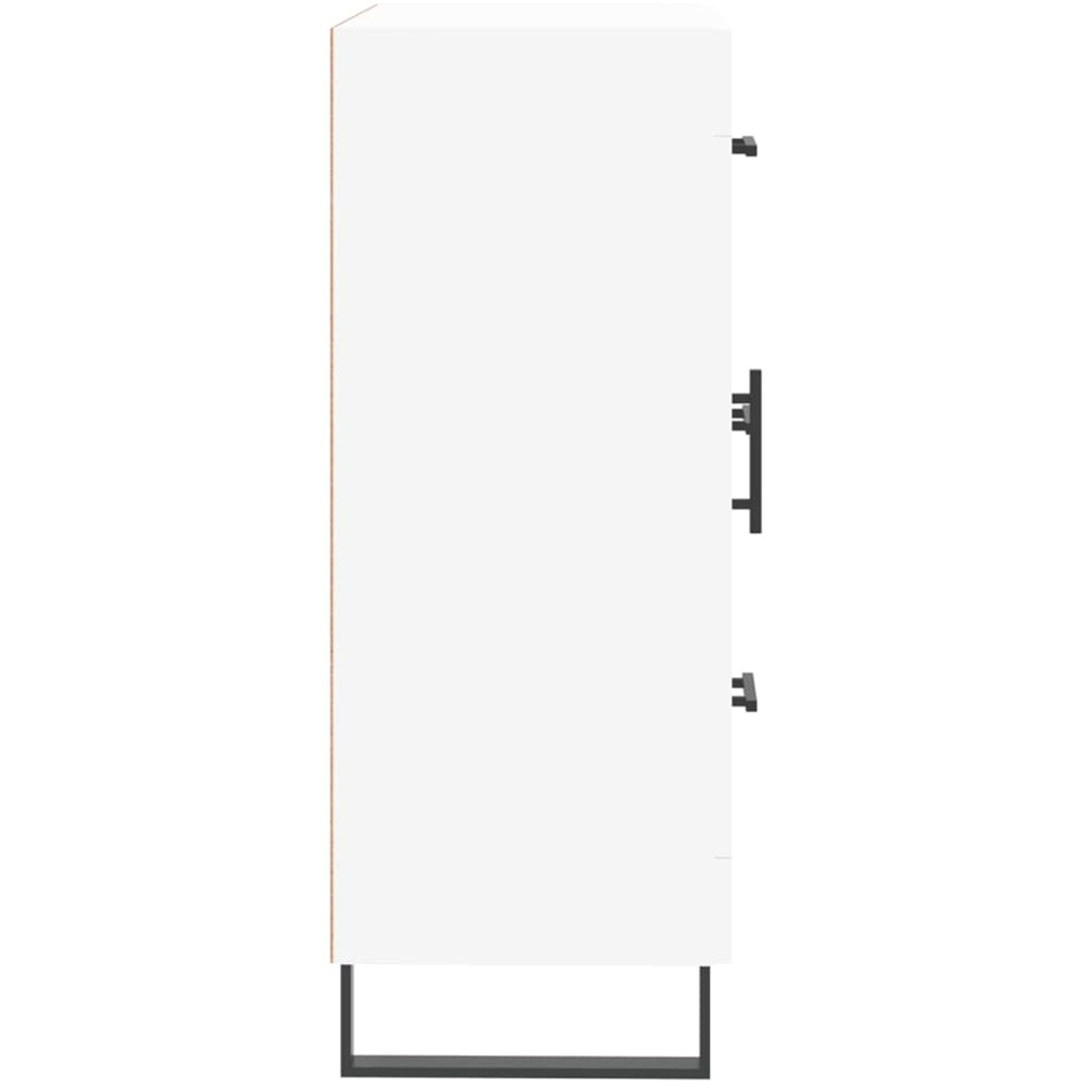 vidaXL Single Door 3 Drawer White Sideboard Image 7