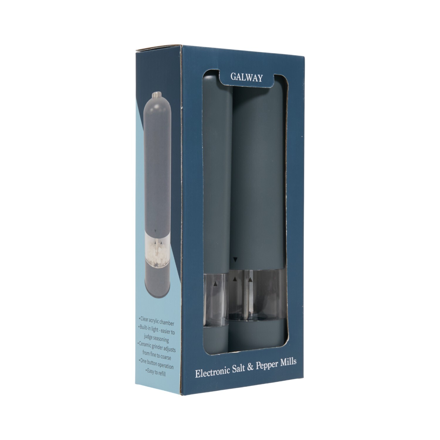 Electric Salt and Pepper Mill Set Grey Image 3
