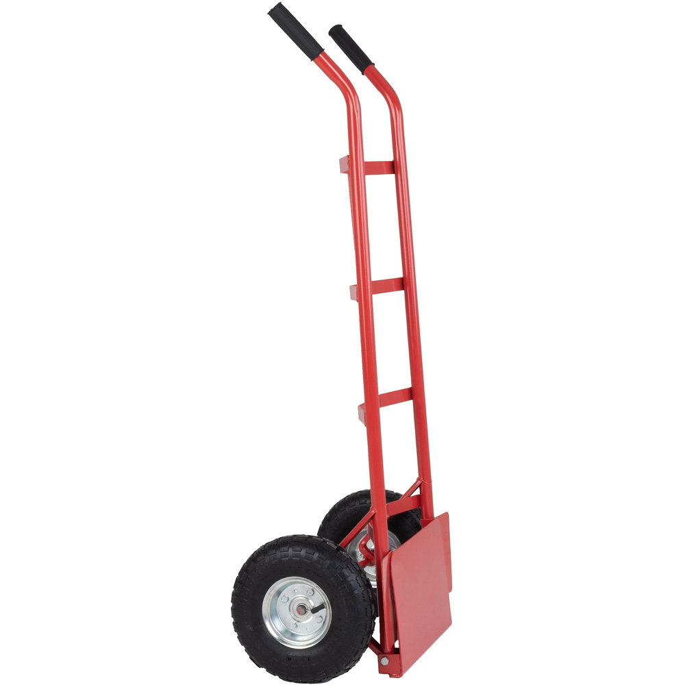 Charles Bentley Red Folding Small Toe Plate Sack Truck 200Kg Image 4