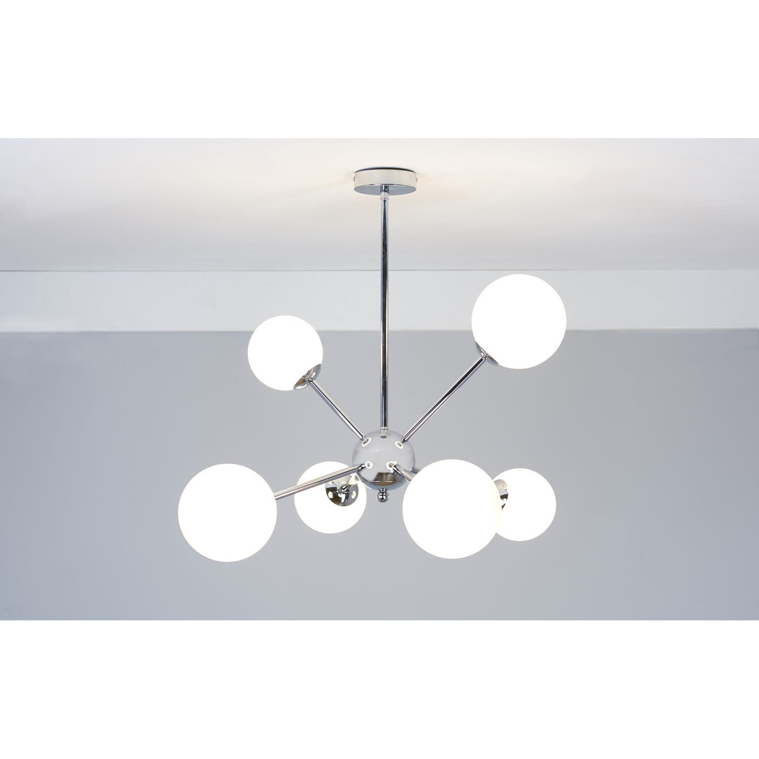 Astrid Silver 6 Light Ceiling Fitting Image 7