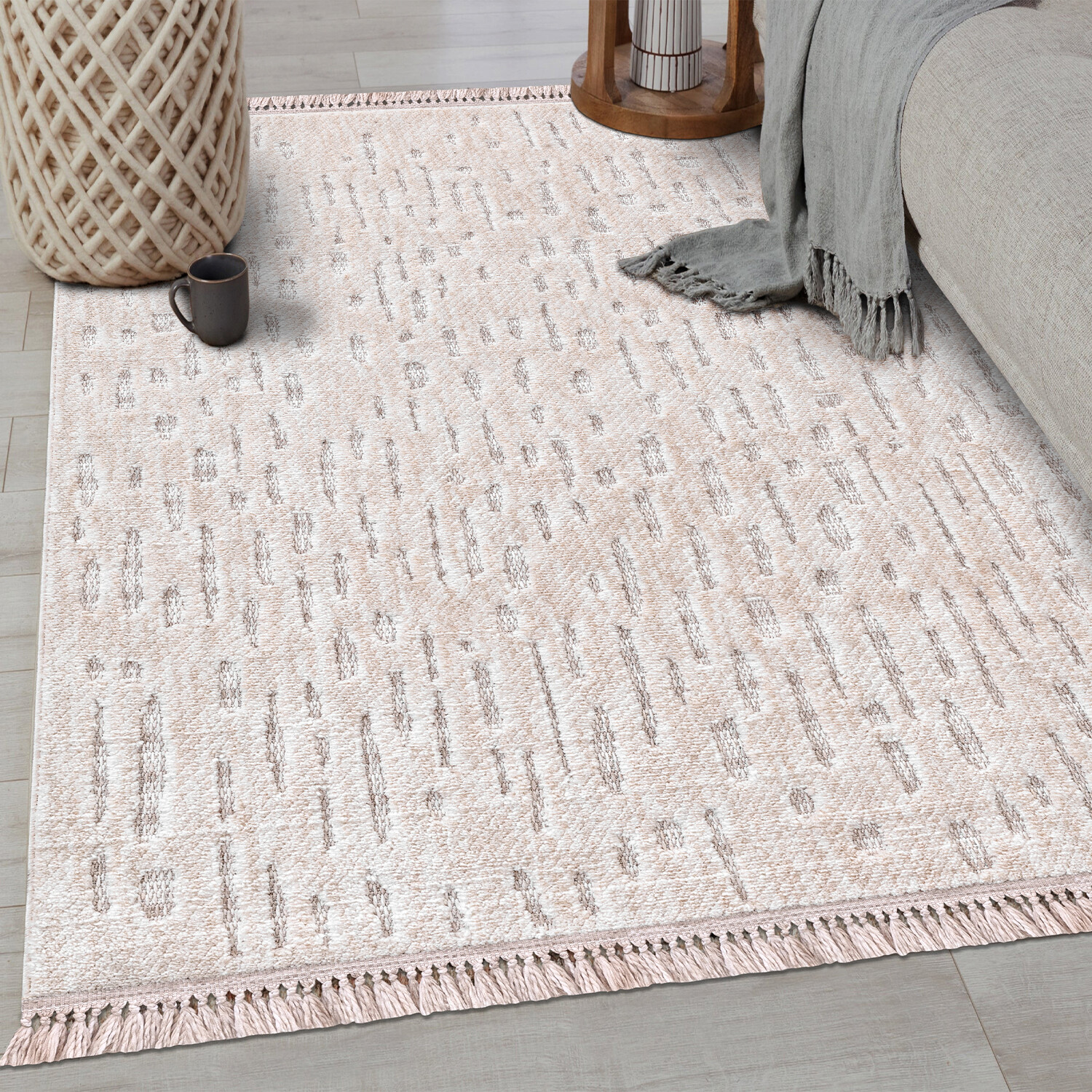 Broadway Cosy Rug - Neutral / 120cm Image 2