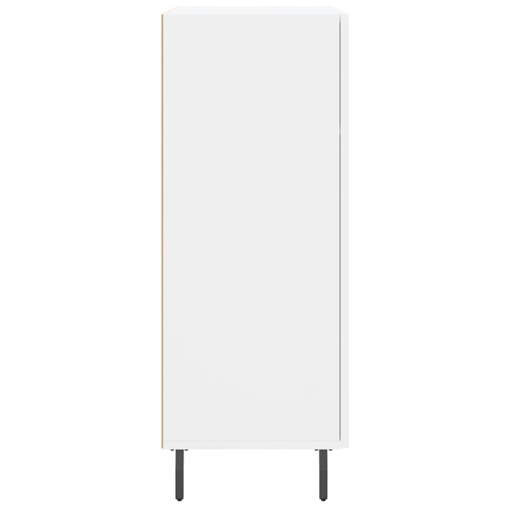 vidaXL Single Door 3 Drawer White Sideboard Image 7
