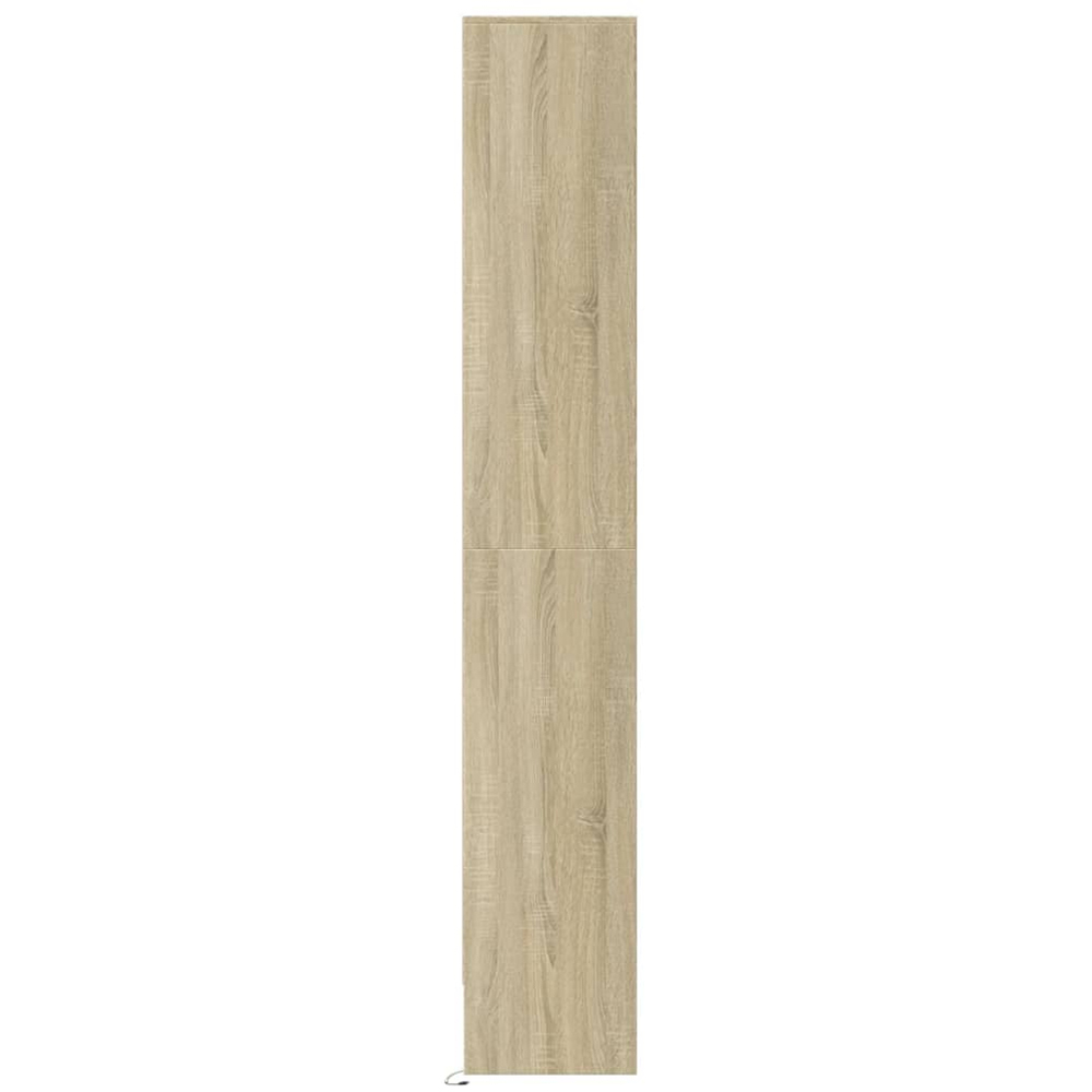 vidaXL 2 Door 3 Shelf Sonoma Oak Highboard with LED Lights Image 6