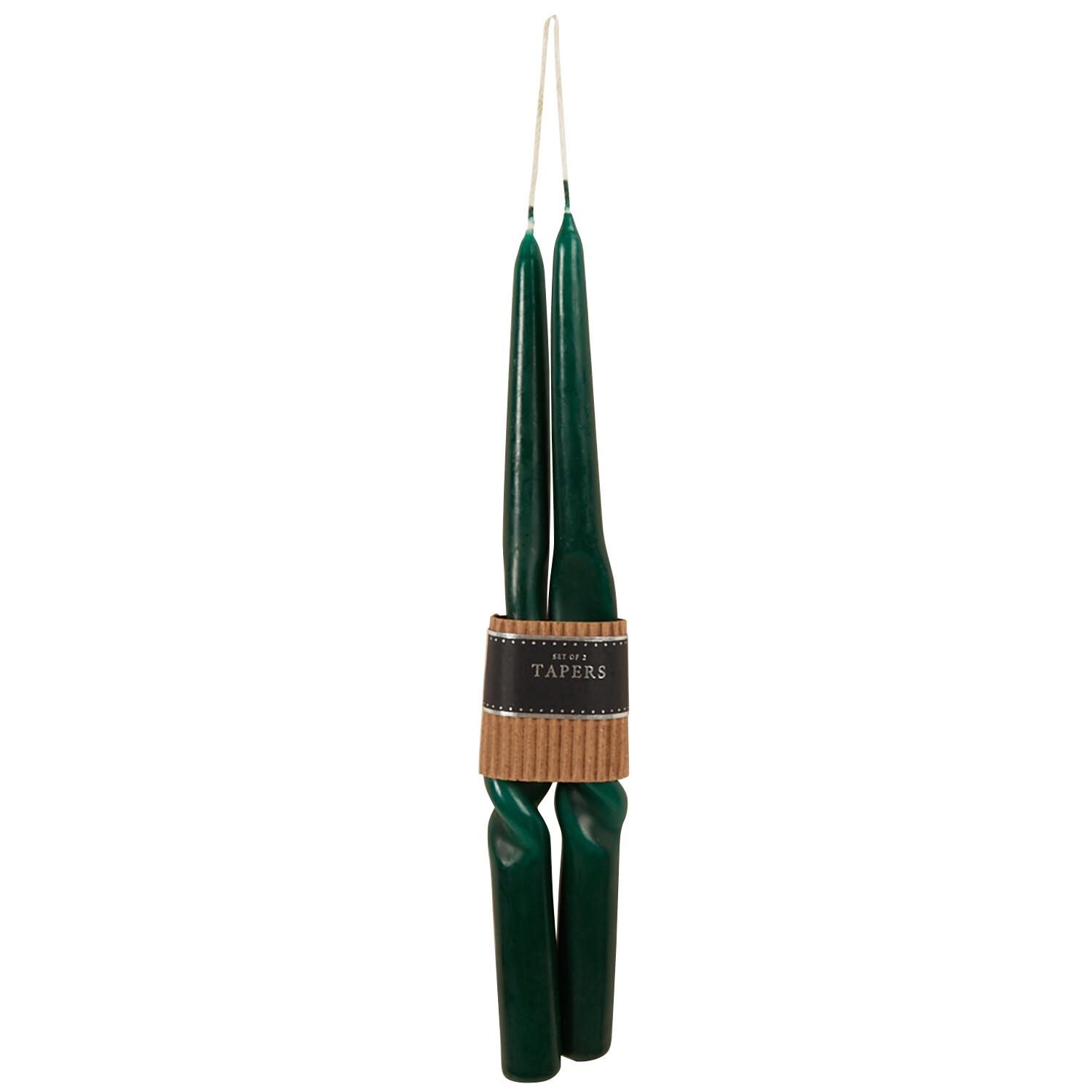 Set of 2 Jewel Twist Taper Candles - Green, Orange, or Red Image 11