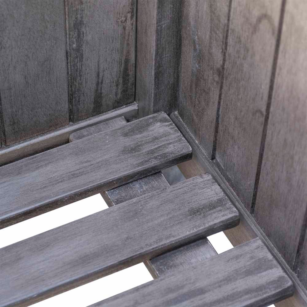 Rowlinson Alderley Grey Wooden Square Planter Image 7