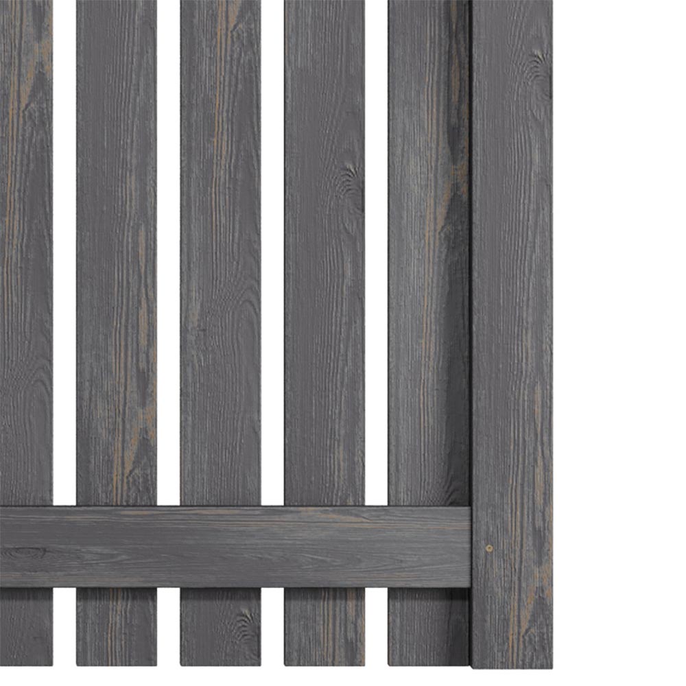 Living and Home Grey Wooden Garden Fence Door 120 x 120cm Image 6