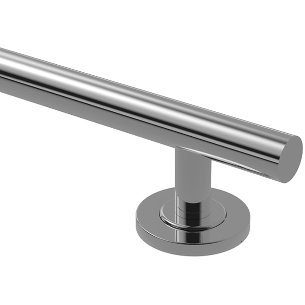 Fitzroy of London Luxury Polished Stainless Steel Straight Concealed Fixing Grab Rail 450mm Image 2