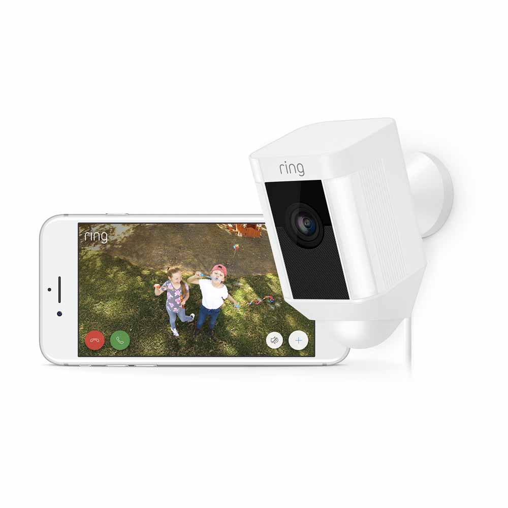 Ring Spotlight Wired Security Camera White Image 3