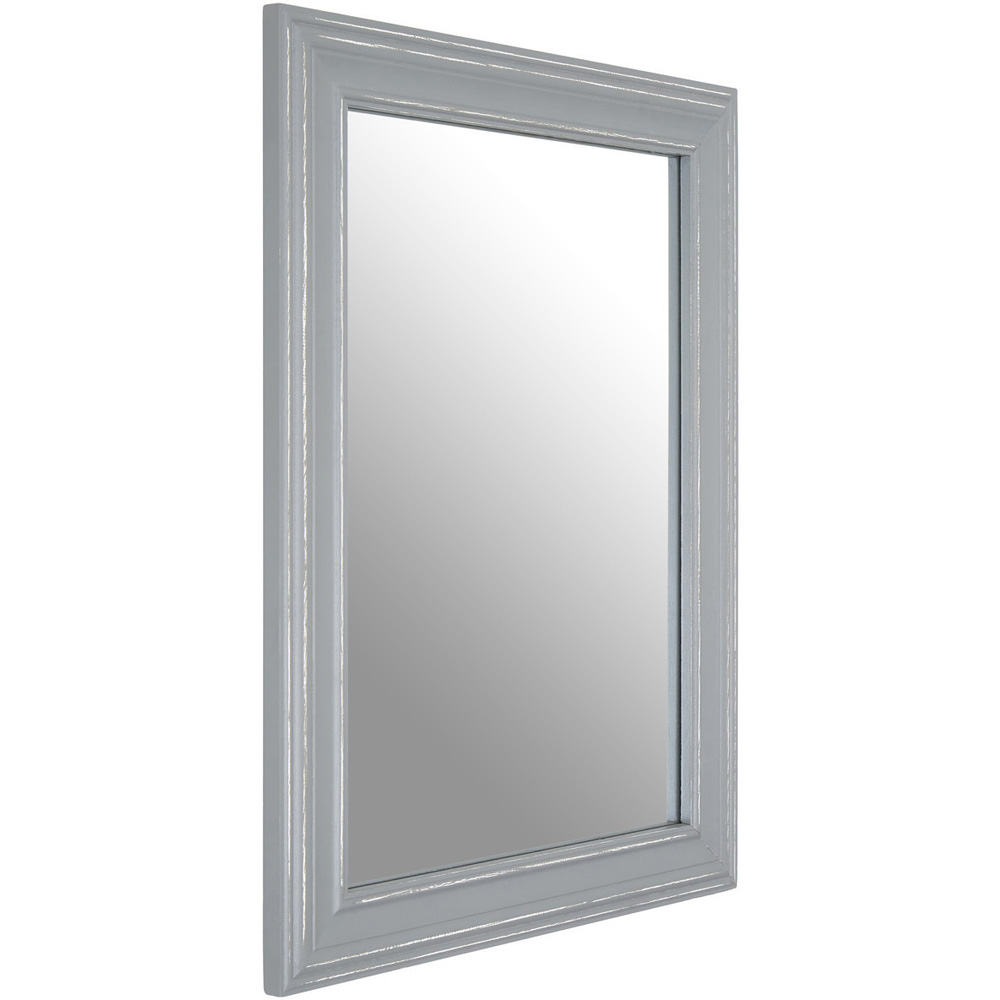 Premier Housewares Henley Grey Wooden Frame Wall Mirror 65 x 48cm Image 2