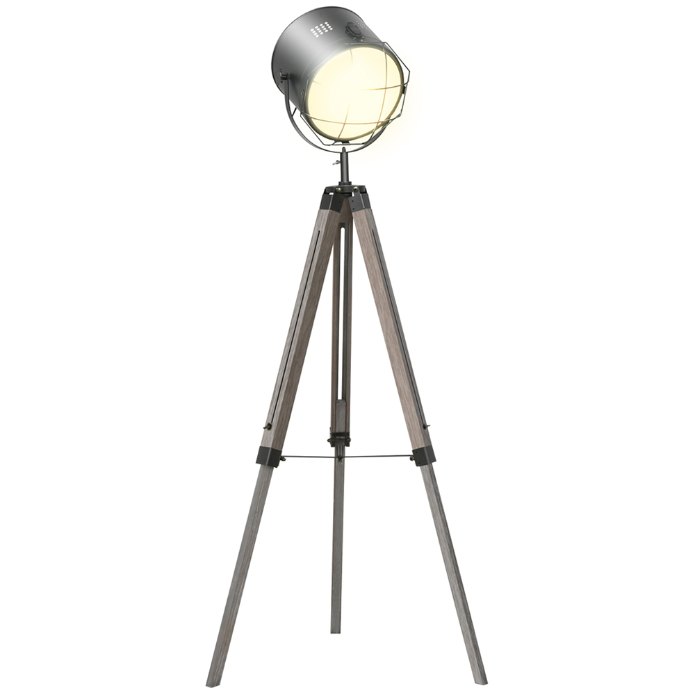 HOMCOM Industrial Style Tripod Floor Lamp Image 1