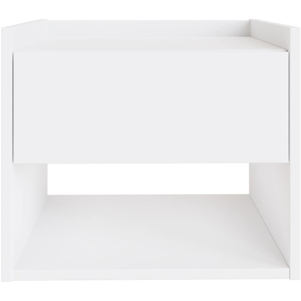 GFW Harmony Single Drawer White Wall Mounted Bedside Table Set of 2 Image 4
