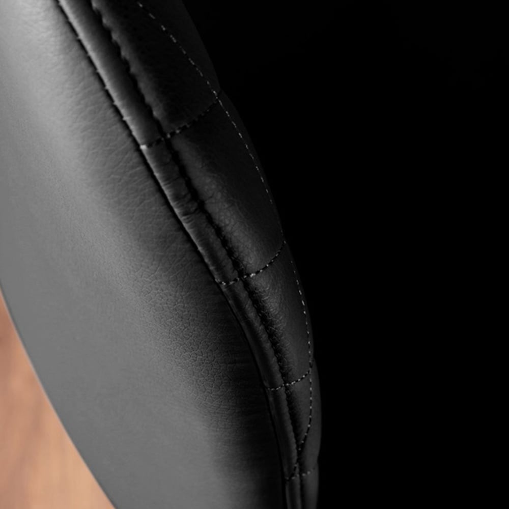 Furniturebox Molini Solara 6 Seater Dining Set White Gloss Black and Gold Image 7