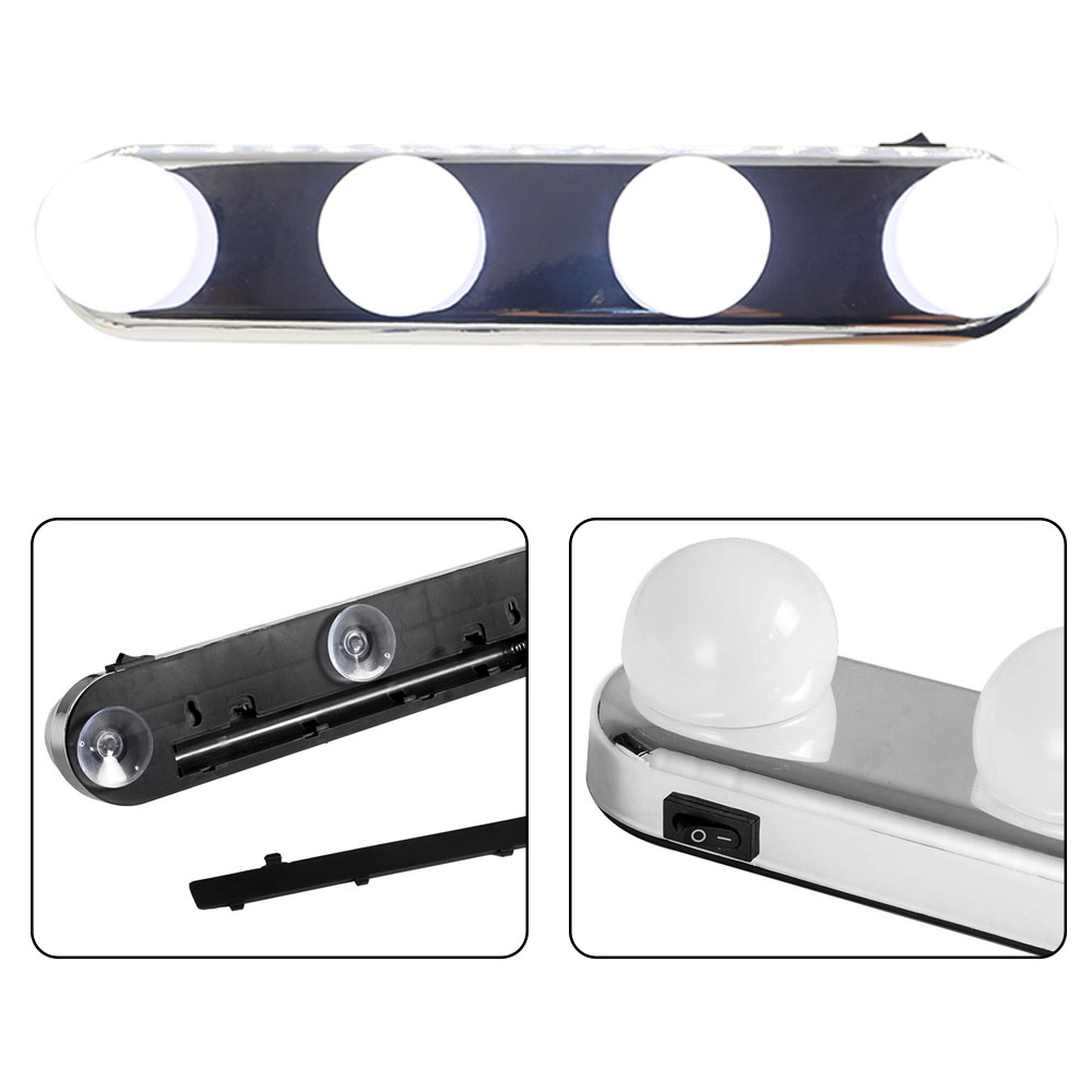 LED Make-Up Mirror Lights White 4 Pack Image 5