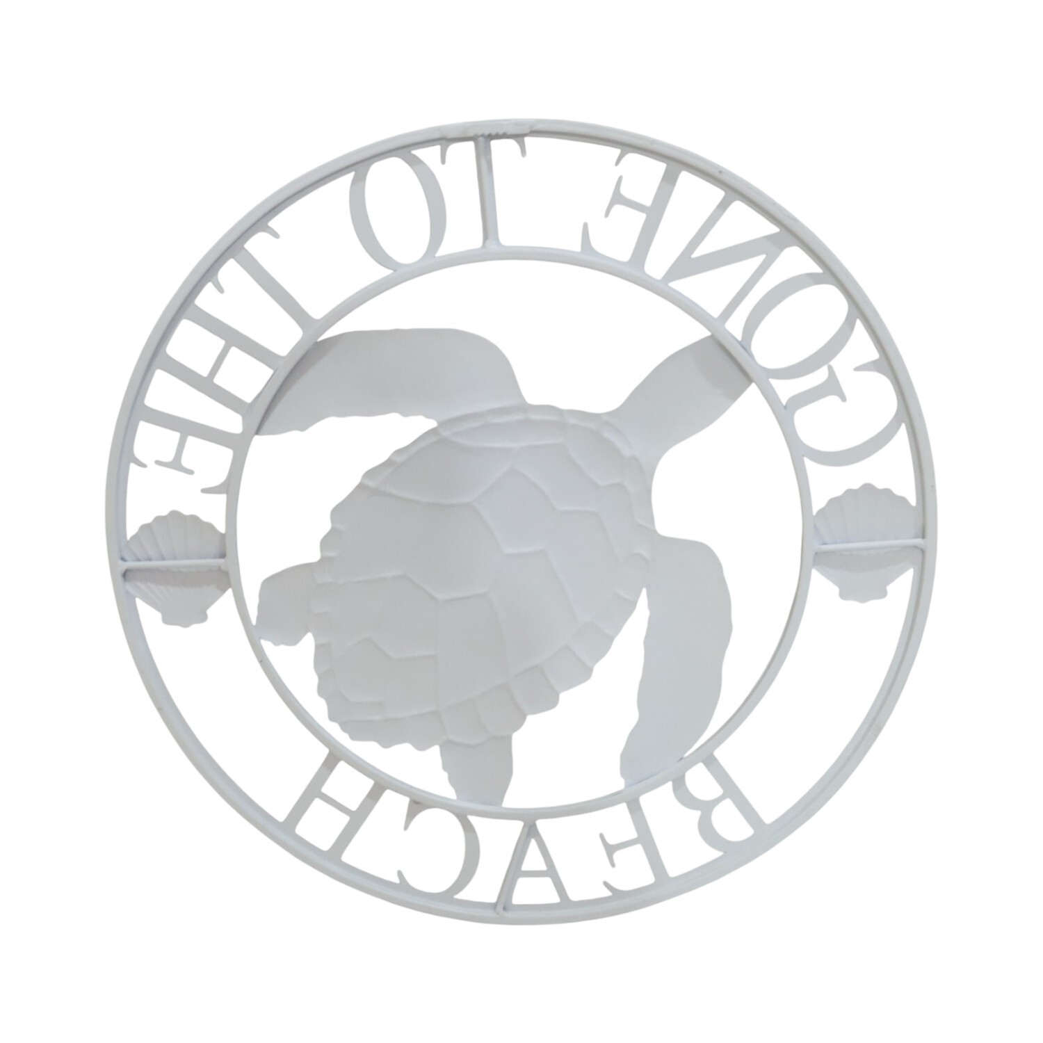 Indoor and Outdoor Gone To The Beach Turtle Sign Blue Image 6