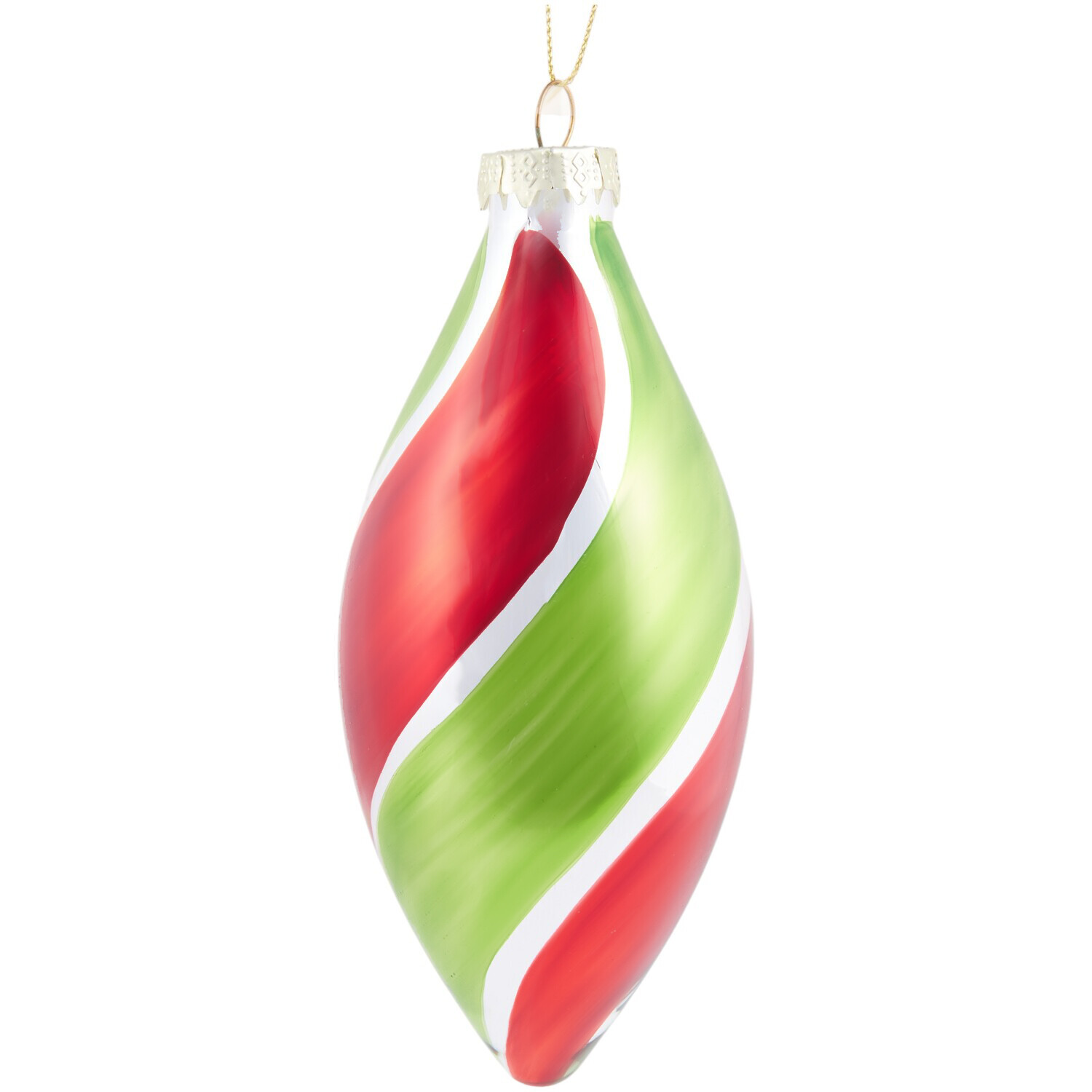 Shiny Peppermint Swirl Bauble Image 2