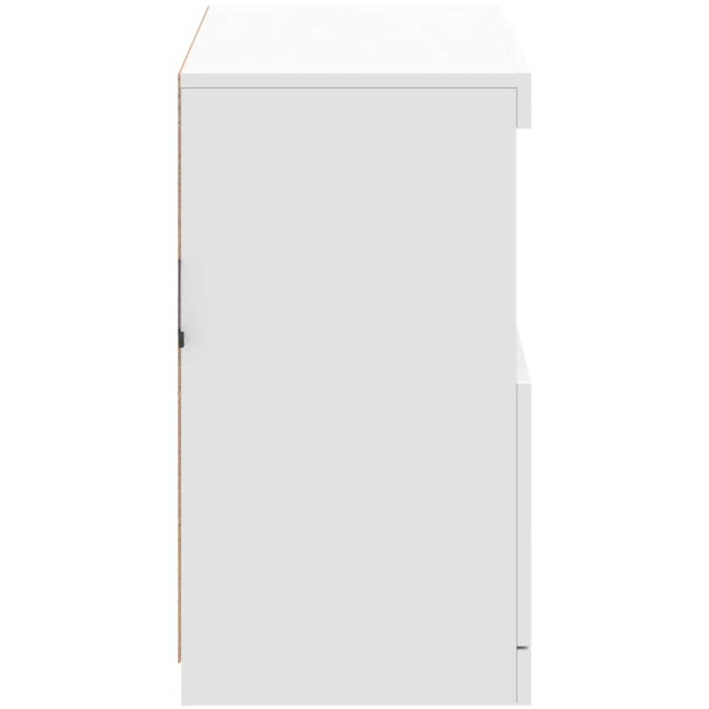 vidaXL 4 Door 4 Shelf White LED Sideboard Image 7