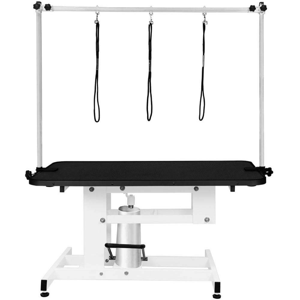 Petnamic Hydraulic White and Black Top Dog Grooming Table Image 5