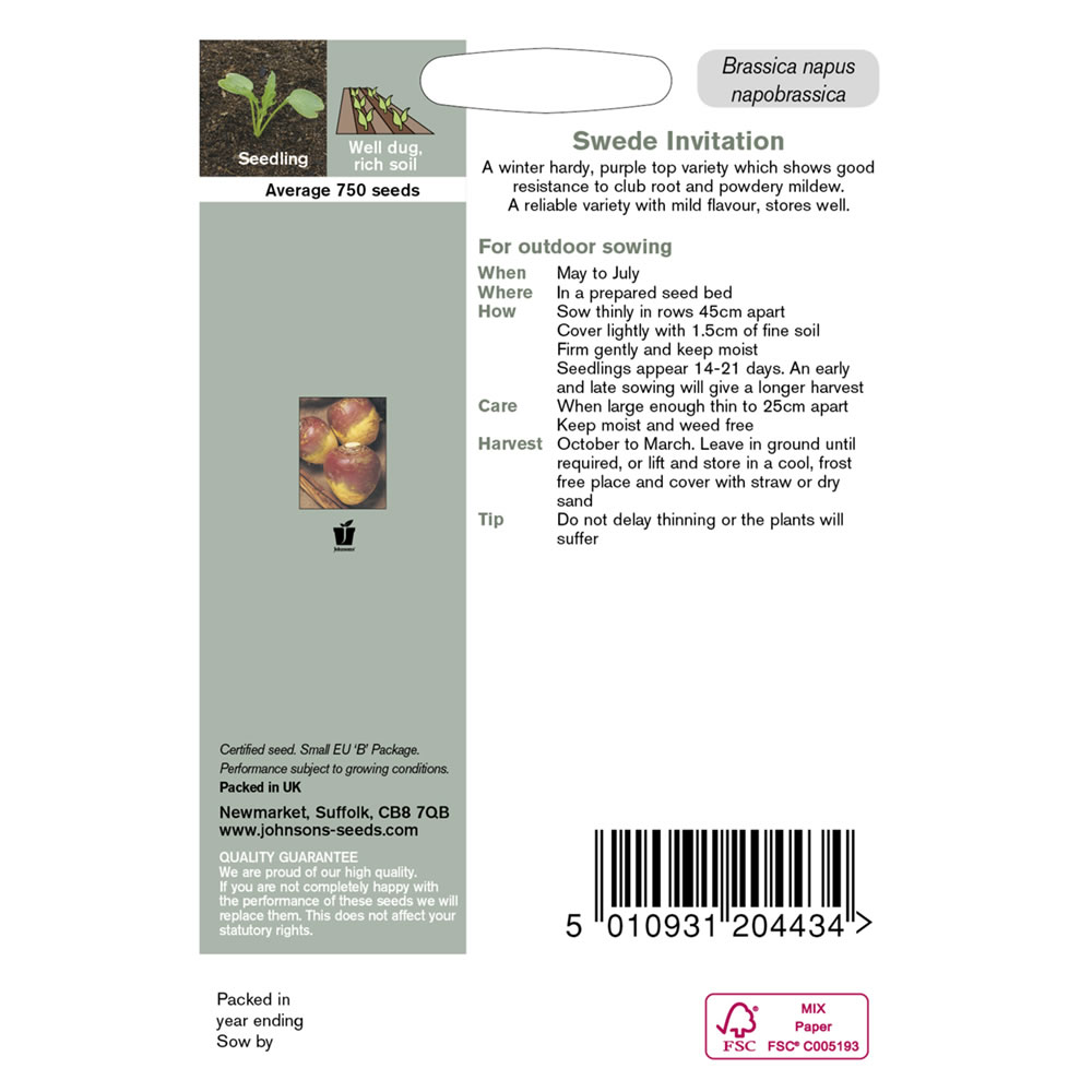 Johnsons Swede Invitation Seeds Image 3