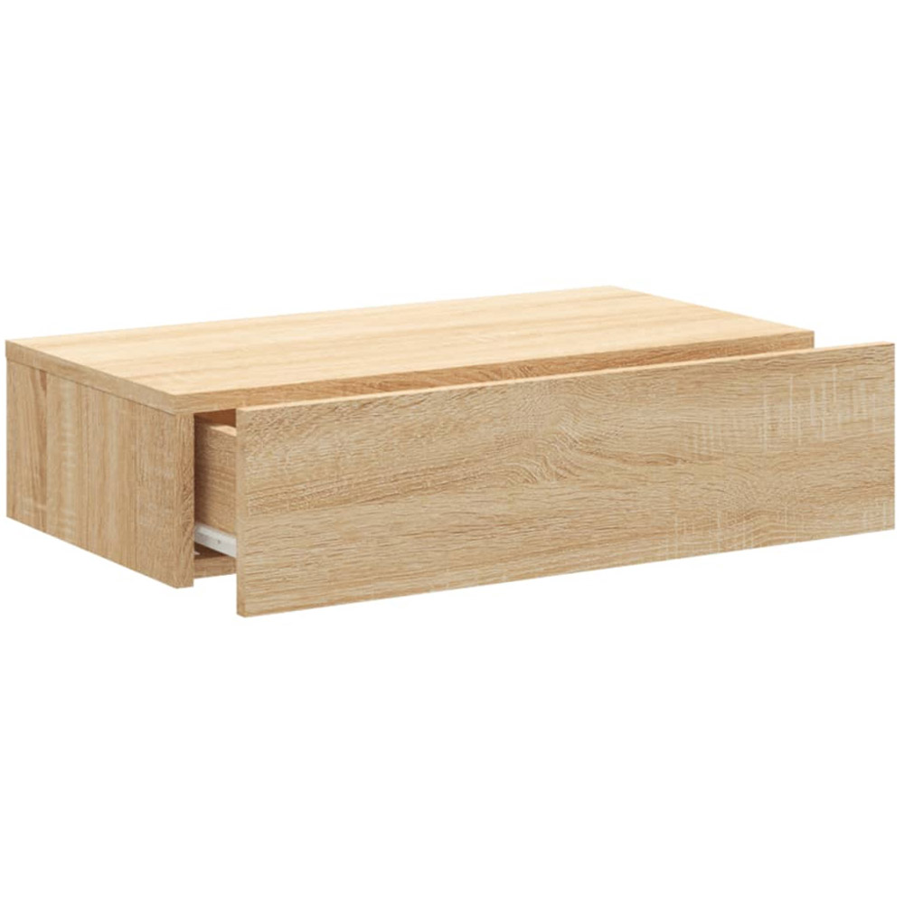 vidaXL Single Drawer Sonoma Oak Wall Mounted LED TV Cabinet Image 7
