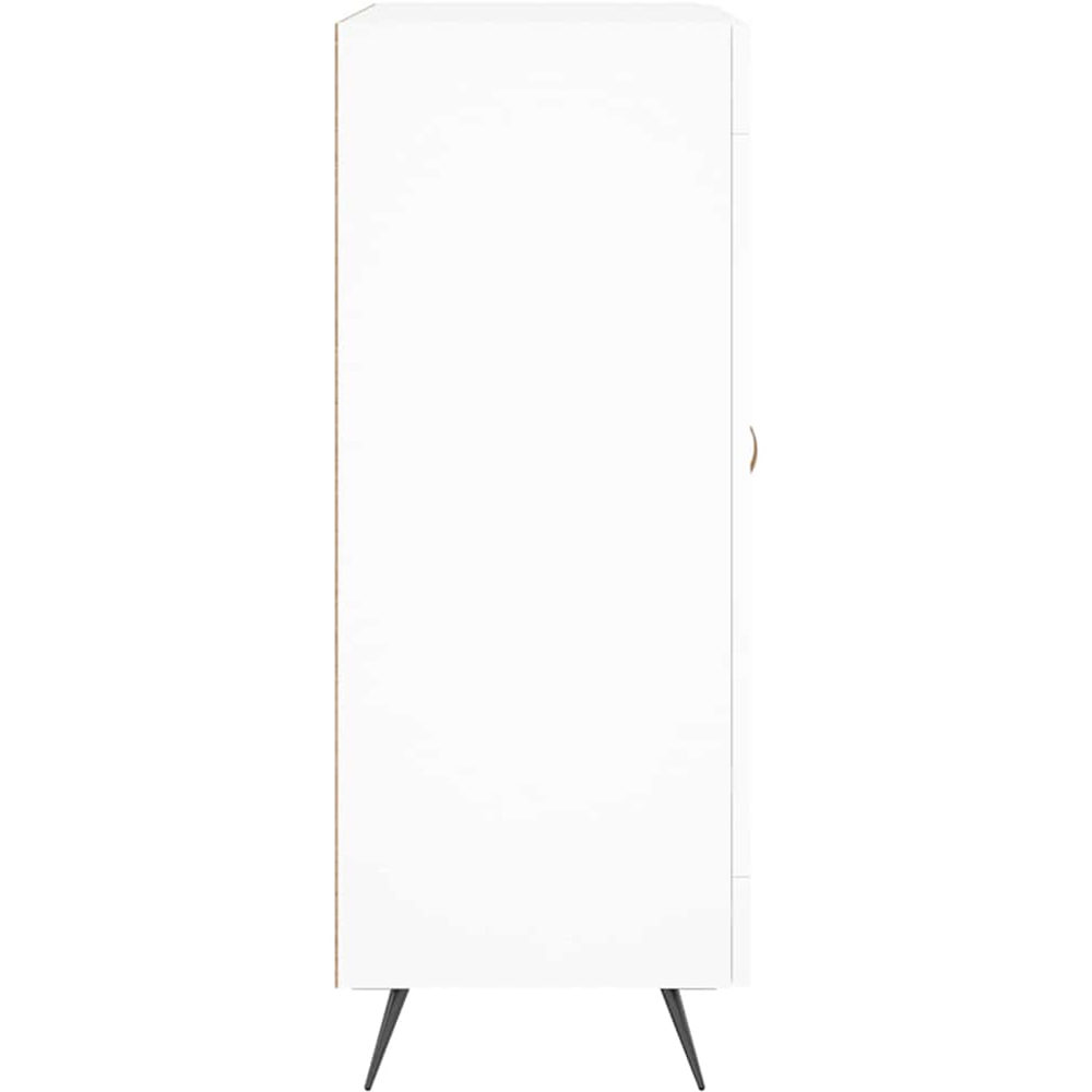 vidaXL Single Door 3 Drawer White Sideboard Image 7