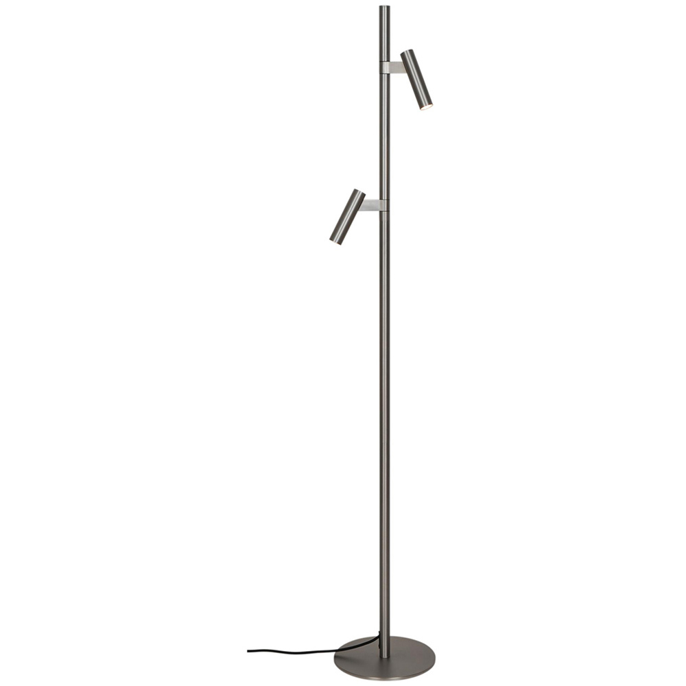 Nordlux Makoto 2 Light Satin Chrome Floor Lamp Image 1