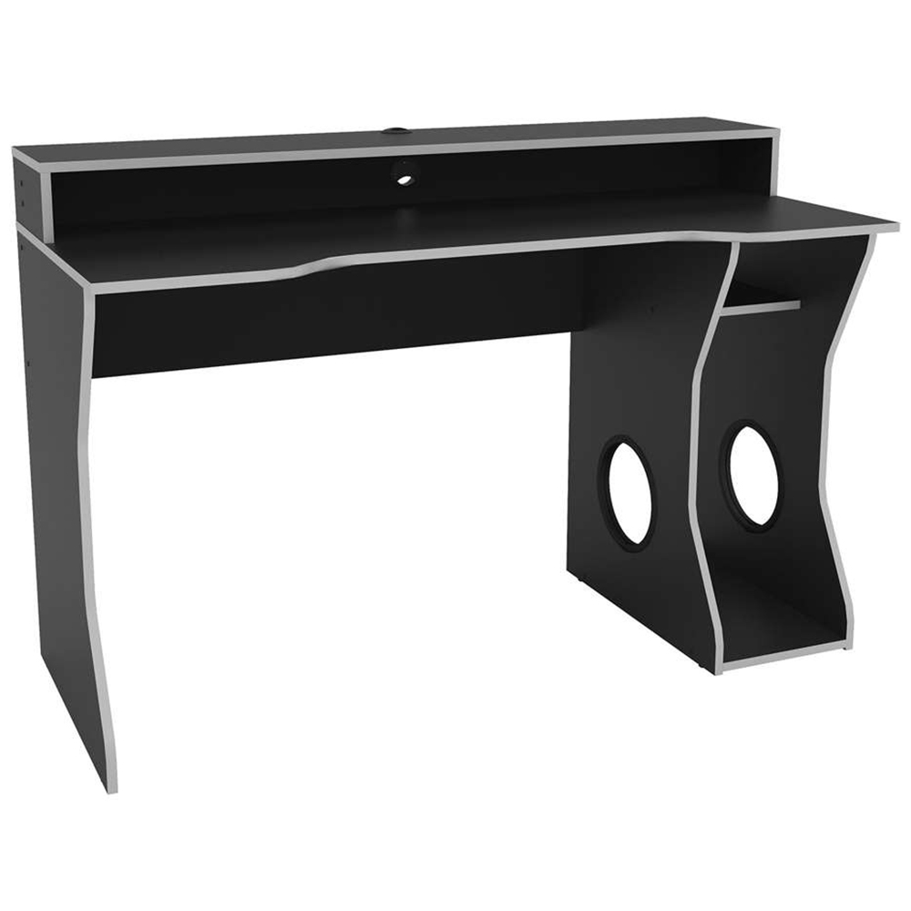 Enzo Gaming Computer Desk Black and White Image 2