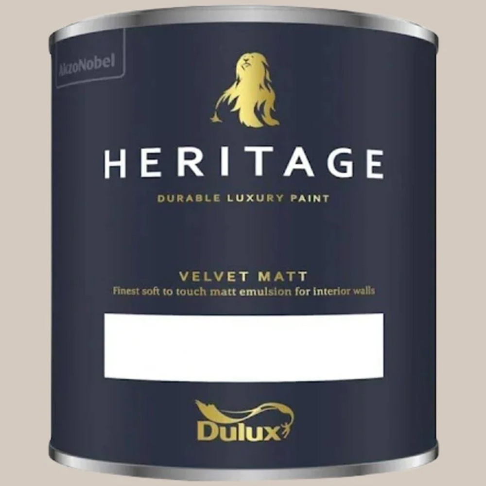Dulux Heritage Walls and Ceilings Pale Walnut Velvet Matt Emulsion Paint 1L Image 2