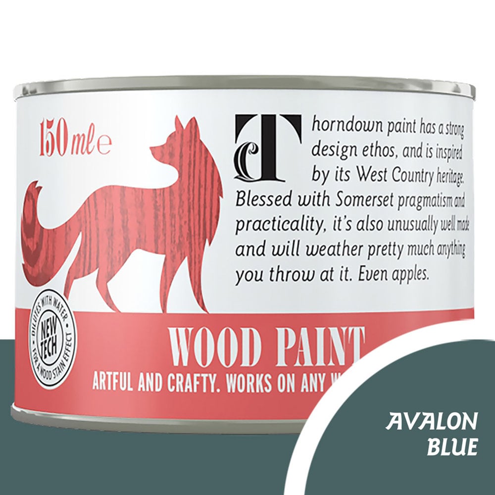 Thorndown Avalon Blue Satin Wood Paint 150ml Image 4