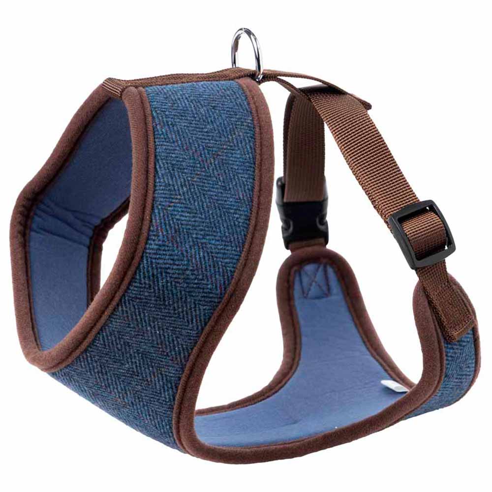 House Of Paws Small Dog Navy Memory Foam Harness Image 1