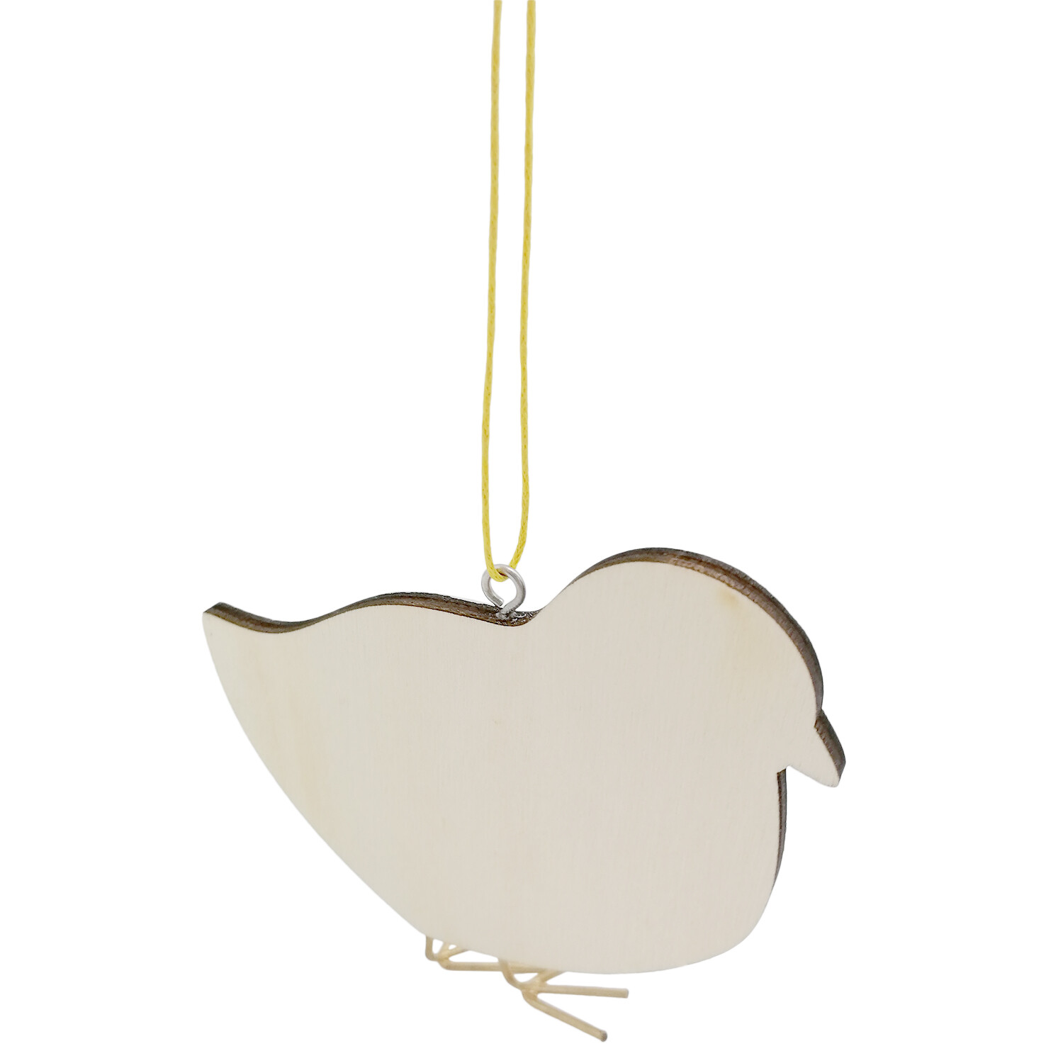 Hanging Wooden Daffodil Chick - Yellow Image 3