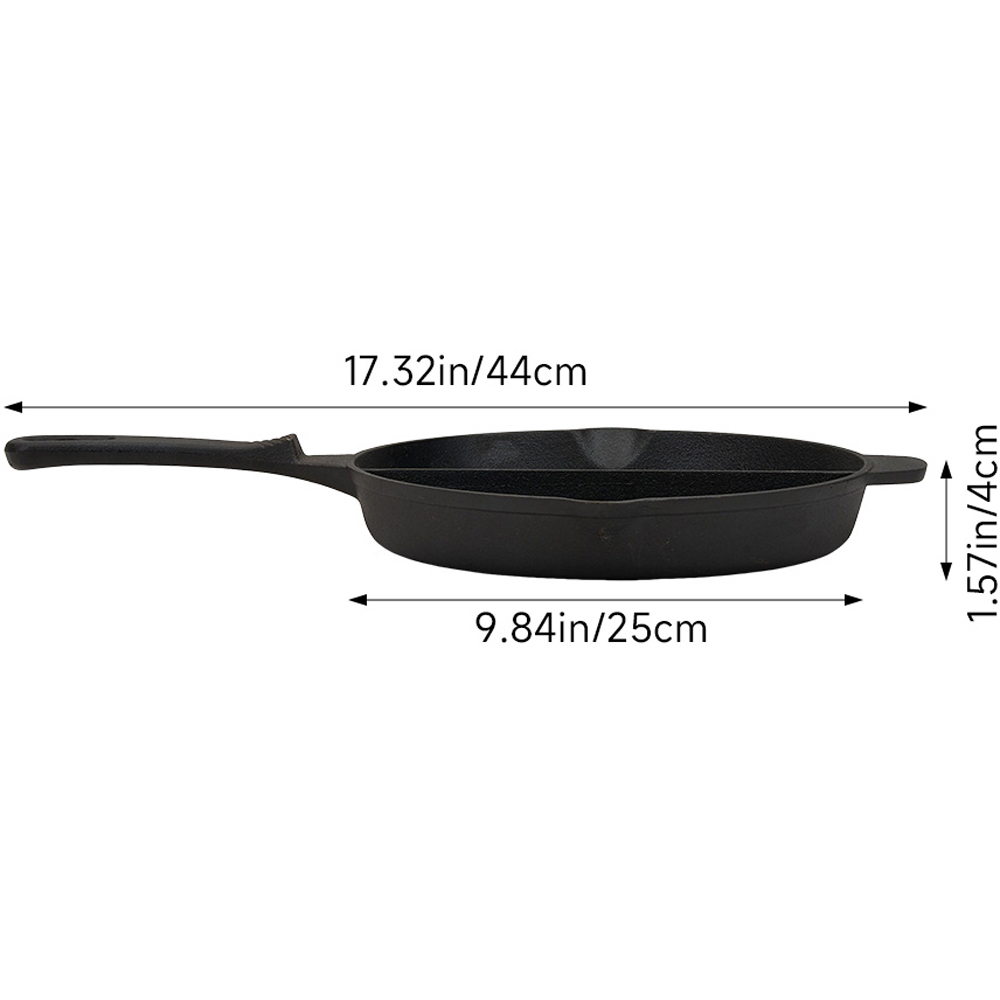 Living and Home 2-in-1 Divided Cast Iron Skillet Image 8