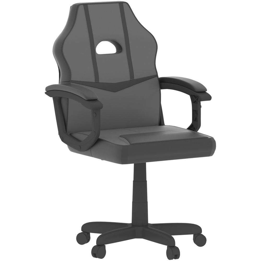 Vida Designs Comet Grey and Black Swivel Office Chair Image 2