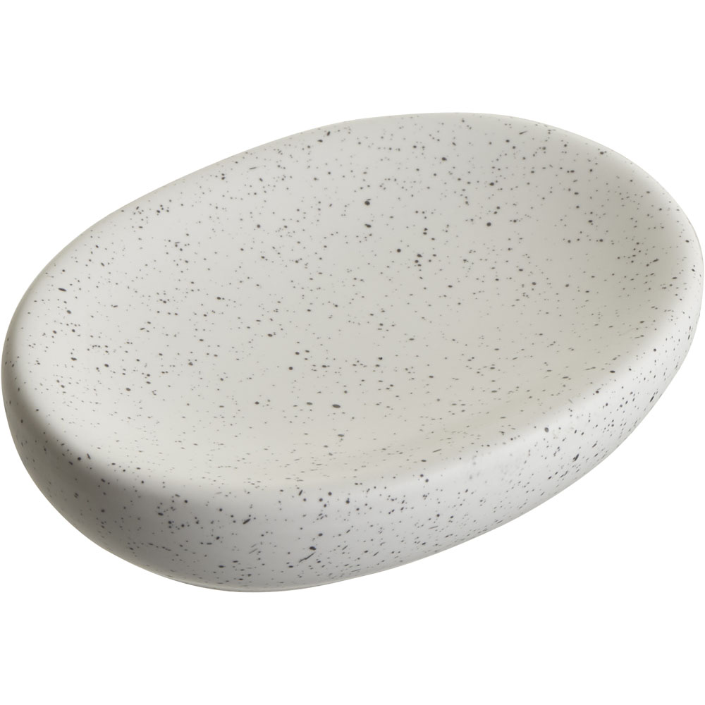 Wilko Cream Speckled Soap Dish Image 2