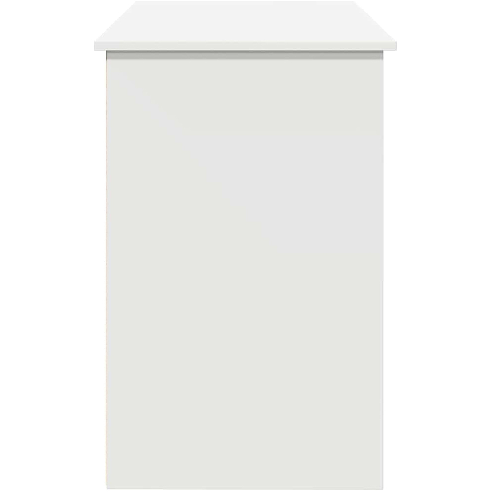 vidaXL 3 Drawer Single Shelf Computer Desk White Image 5