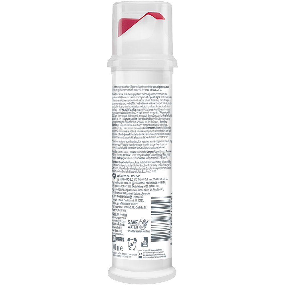 Colgate Total Advanced Whitening Toothpaste Pump 100ml Image 2