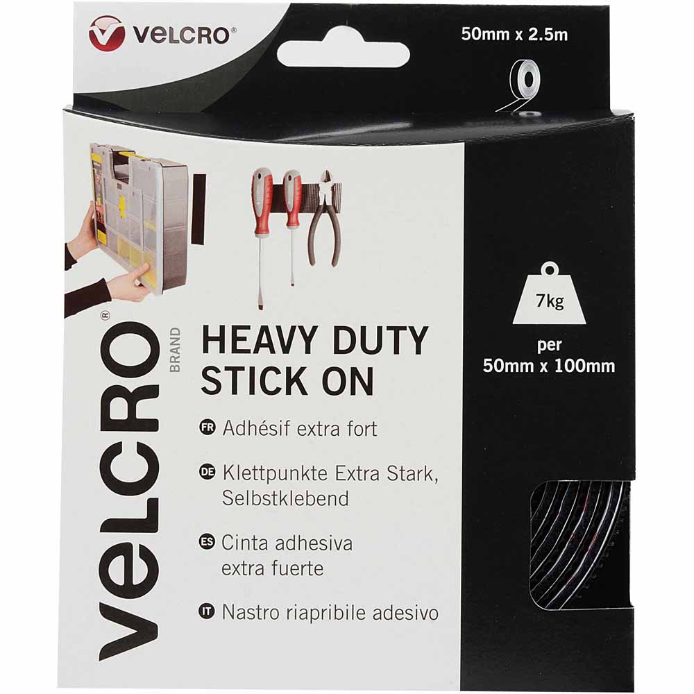 Velcro Heavy Duty Hook and Loop 2.5m  - wilko