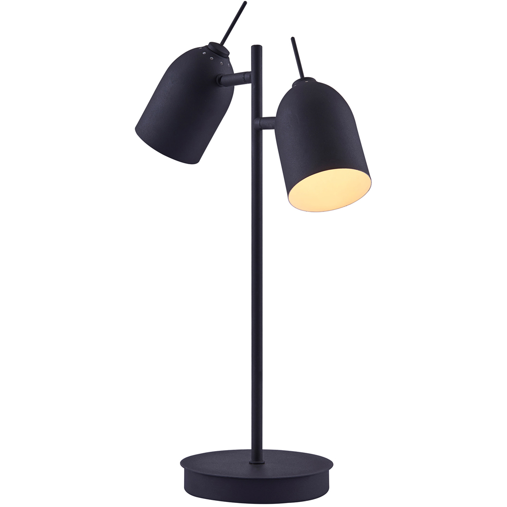 Teamson Home Mason 2 Way Black Metal Shade Table Lamp Image 3