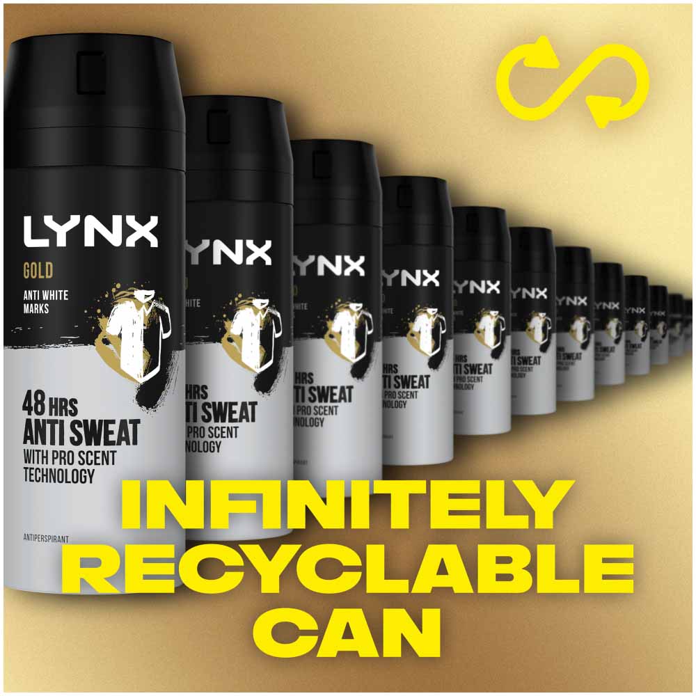 Lynx Gold Anti Marks Anti Perspirant Deodorant Case of 6 x 150ml Image 6