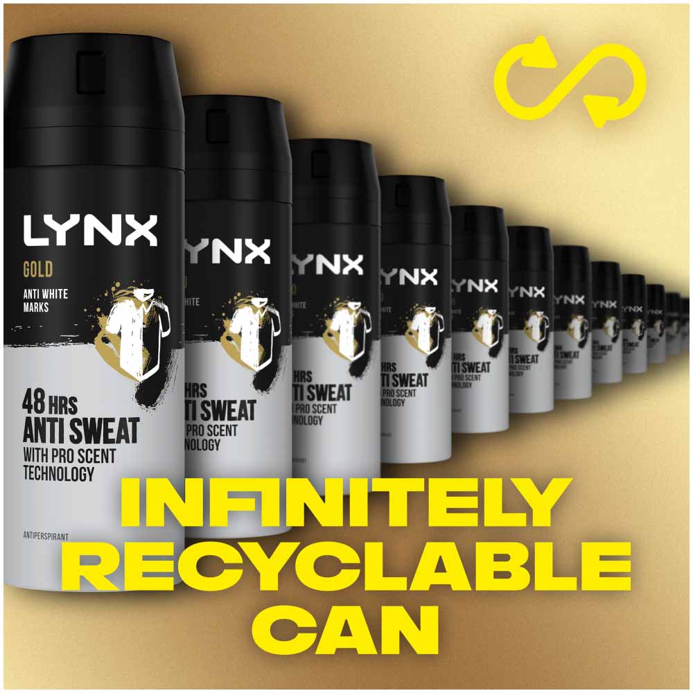 Lynx Gold Anti Marks Anti Perspirant Deodorant 150ml Image 6