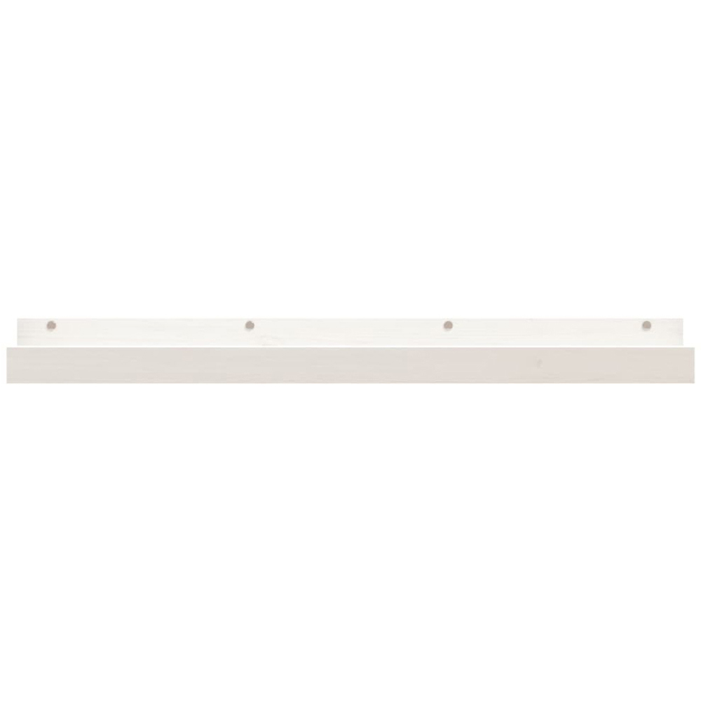 vidaXL 110 x 12 x 9cm White Wall Shelf 2 Pack Image 4