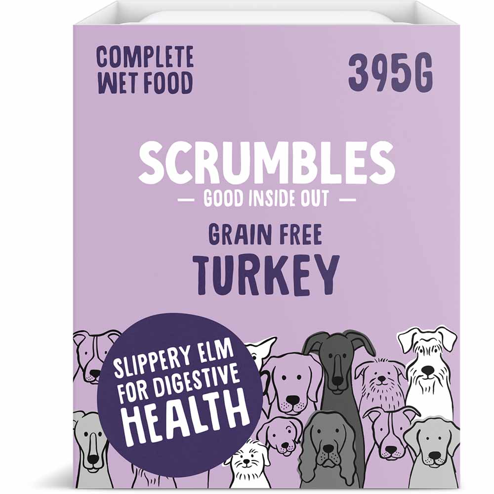 Scrumbles Wet Dog Food Turkey 395g Image 1
