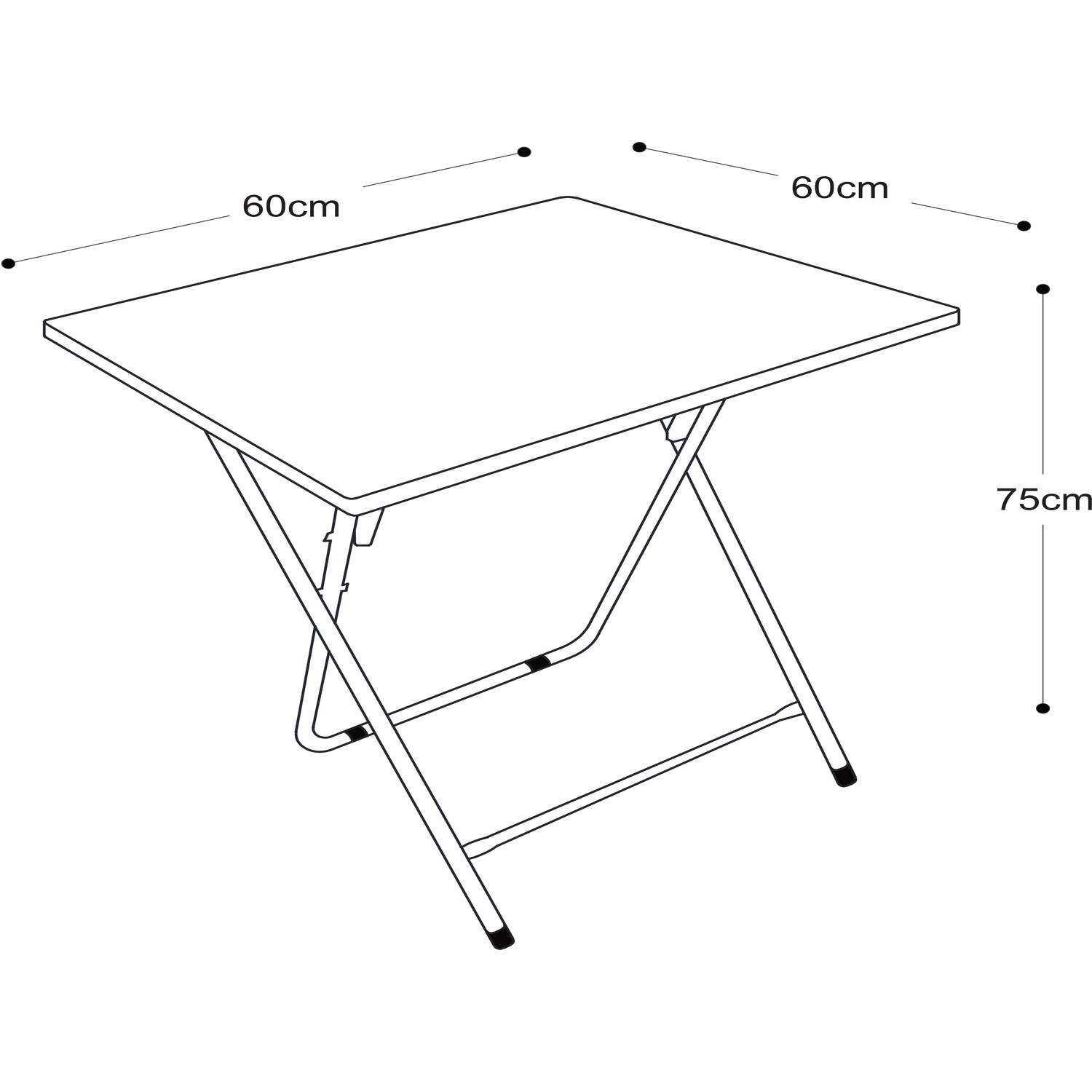 Folding Black Table Image 4
