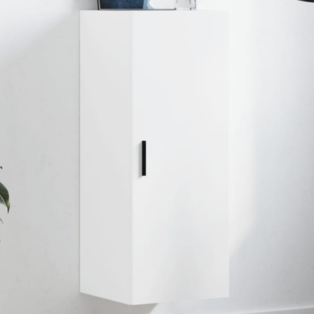 vidaXL Single Door White Wall Mounted Cabinet Image 1